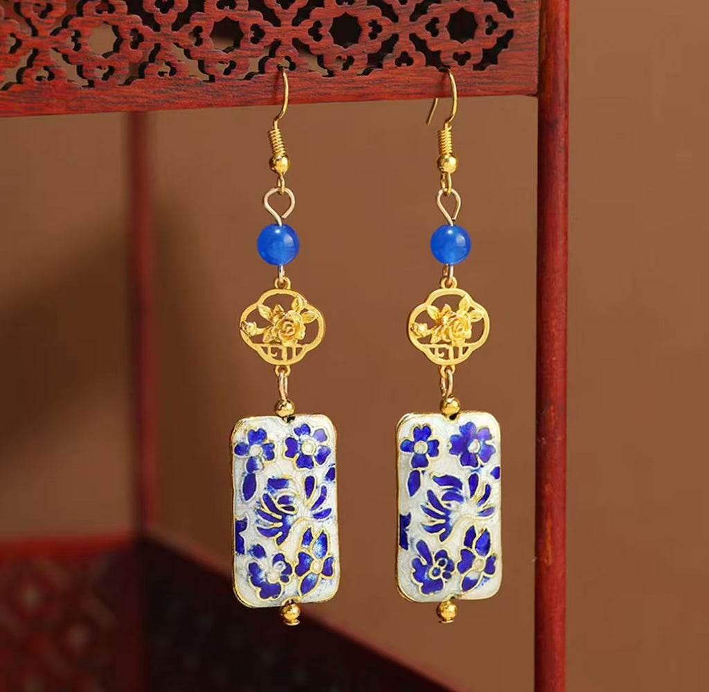 Spring Never Late - Lapis Blue Earrings.