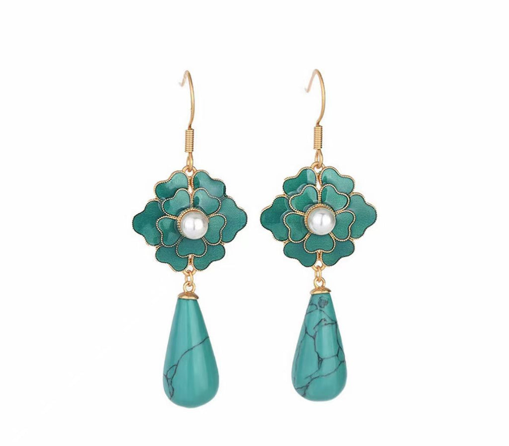 Dunhuang - Mogao Sky Petal Earrings