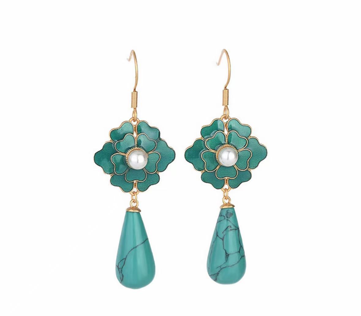 Dunhuang - Mogao Sky Petal Earrings